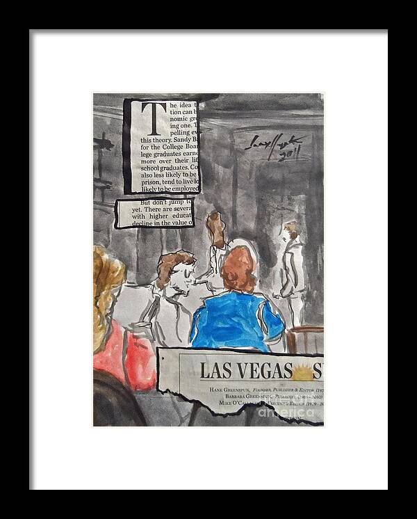 News Framed Print featuring the mixed media Less Than 50 by Wade Hampton
