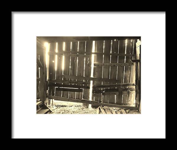 Barn Framed Print featuring the photograph Let the Light Shine In by Michelle Young