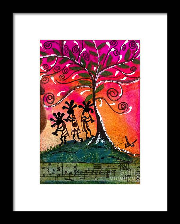 Greeting Cards Framed Print featuring the mixed media Let's Play by Angela L Walker