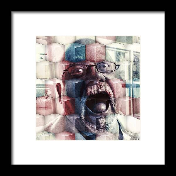 Mobilephotography Framed Print featuring the photograph Lew Cubed - Crazy As Ever! #portrait by Photography By Boopero