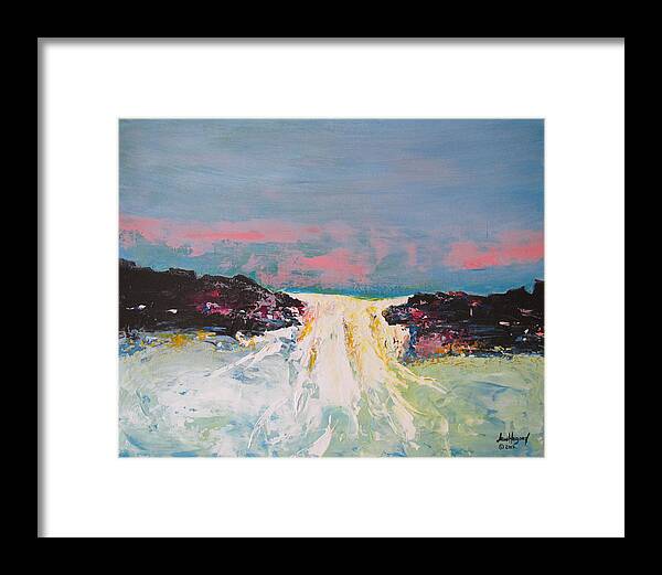 Water Framed Print featuring the painting Lewscape 2012 Item 4193 by Lew Hagood
