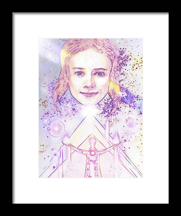 Angel Framed Print featuring the digital art Light-Angel by Hartmut Jager