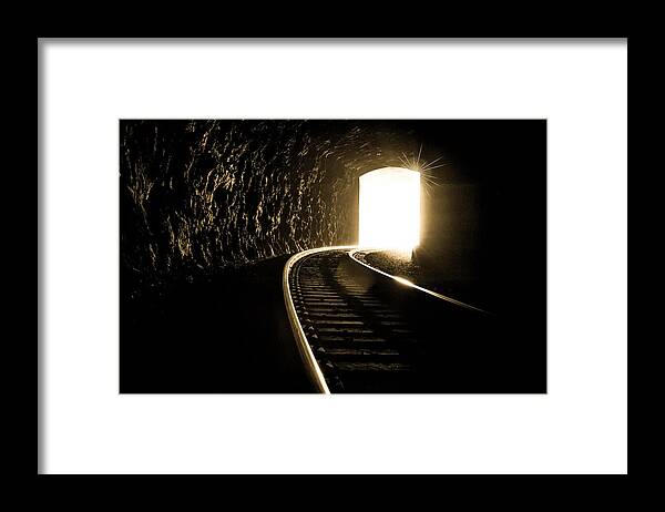 Asheville Framed Print featuring the photograph Light at the End of the Tunnel by Joye Ardyn Durham