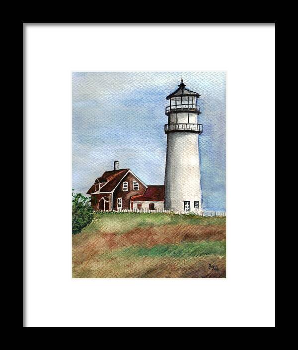 Light House Framed Print featuring the painting Light house by Clara Sue Beym