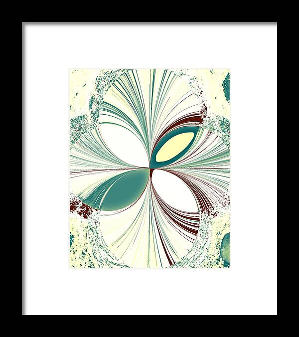 Abstract Framed Print featuring the digital art Light in the Darkness White by Karen Francis