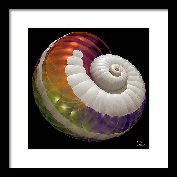 Computer Framed Print featuring the digital art Light Shell by Manny Lorenzo