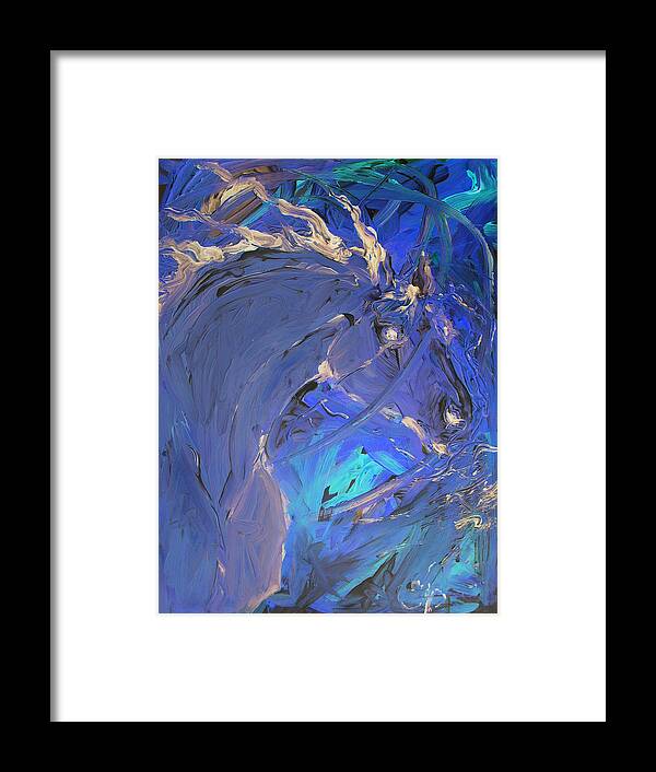 Wild Horse Framed Print featuring the painting Lightening 2 by Elizabeth Parashis