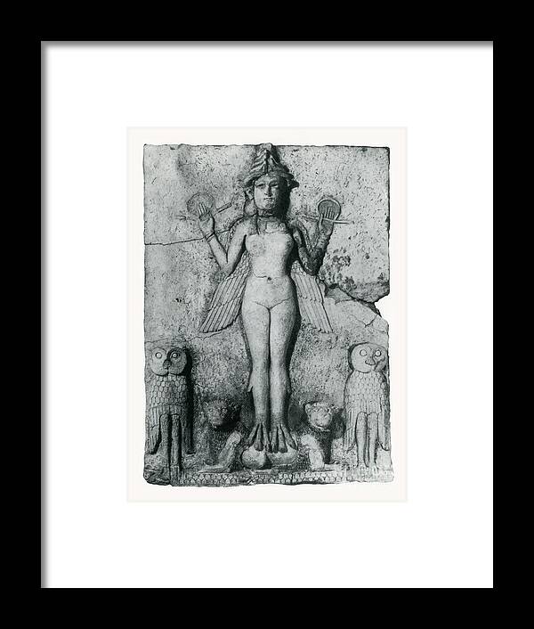 Ancient Art Framed Print featuring the photograph Lilith, Goddess Of Death by Photo Researchers