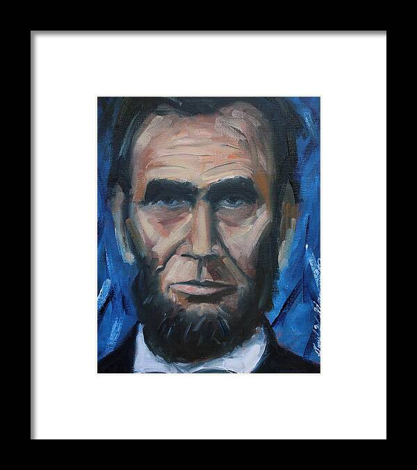 Abraham Lincoln Framed Print featuring the painting Lincoln Portrait #8 by Daniel W Green