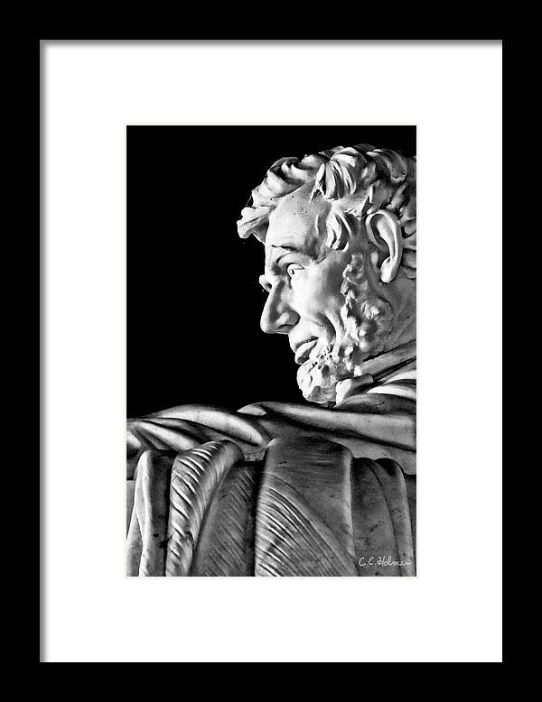 Abraham Lincoln Framed Print featuring the photograph Lincoln Profile by Christopher Holmes