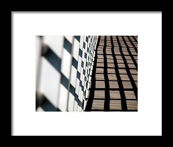 Lines Framed Print featuring the photograph Lines and Shadows by Jeff Lowe