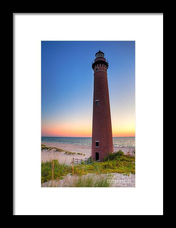 Beach Framed Print featuring the photograph Little Sable Point Light Station by Larry Carr