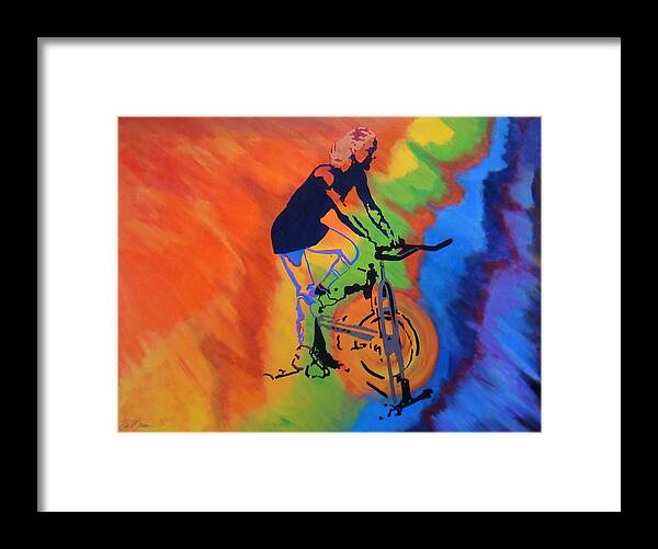 Fine Art Framed Print featuring the painting Live to Ride by Bill Manson