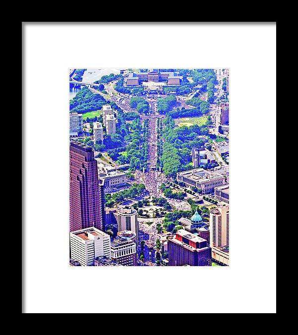 Live8 Framed Print featuring the photograph Live8 Concert Philadelphia Pennsylvania by Duncan Pearson