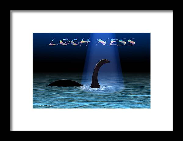 Loch Ness Framed Print featuring the digital art Loch Ness 1 by Yuichi Tanabe