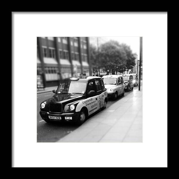 Taxi Framed Print featuring the photograph #london #manchester #uk #england #cars by Abdelrahman Alawwad