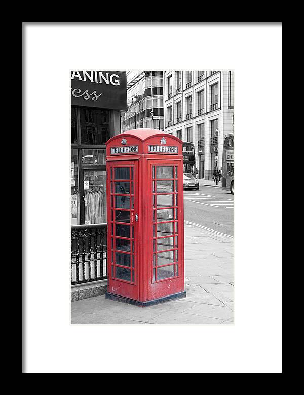 Telephone Box Framed Print featuring the photograph London Phone Box by Dawn OConnor