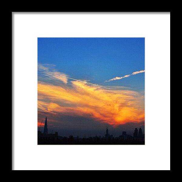 Instalondon Framed Print featuring the photograph London Skyline : Olympic Sunset #igers by Neil Andrews