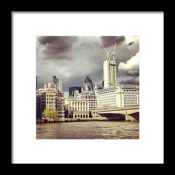 Ominous Framed Print featuring the photograph London Skyline, Foreboding. #ominous by Anne Marie