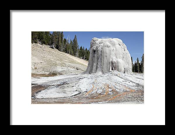 Unesco Framed Print featuring the photograph Lone Star Geyser Geyserite Cone, Third by Richard Roscoe