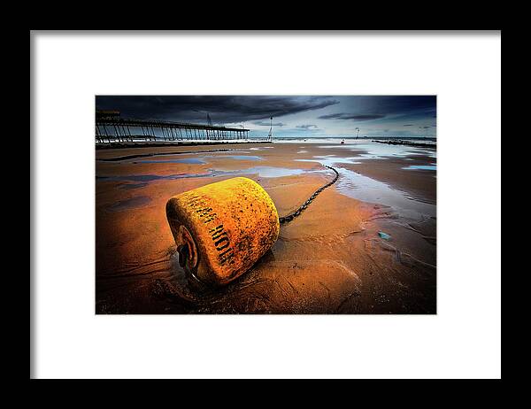 Buoy Framed Print featuring the photograph Lonely Yellow Buoy by Meirion Matthias
