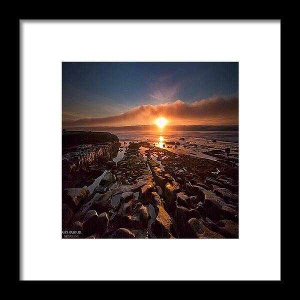  Framed Print featuring the photograph Long Exposure Sunset In La Jolla by Larry Marshall