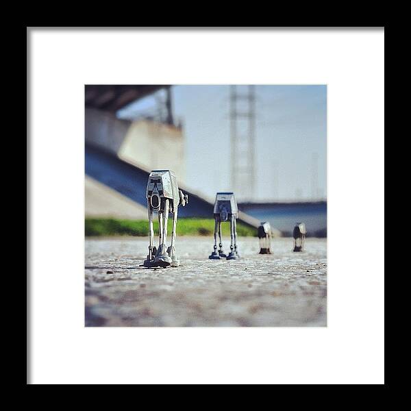 Starwars Framed Print featuring the photograph Long Journey #toy #toyspace #toyplanet by Timmy Yang