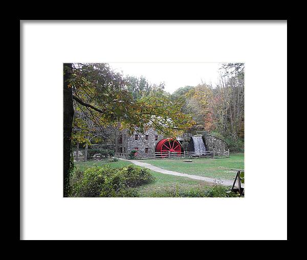Longfellow Framed Print featuring the photograph Longfellow Grist Mill x18 by Kim Galluzzo Wozniak