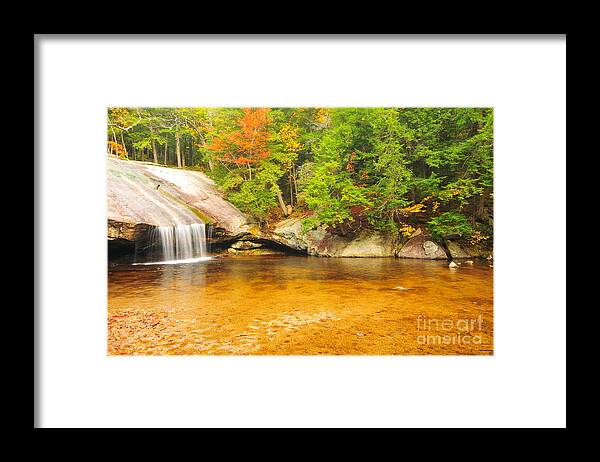 New Hampshire Waterfalls In Autumn Framed Print featuring the photograph Look Listen and Dream by Catherine Reusch Daley
