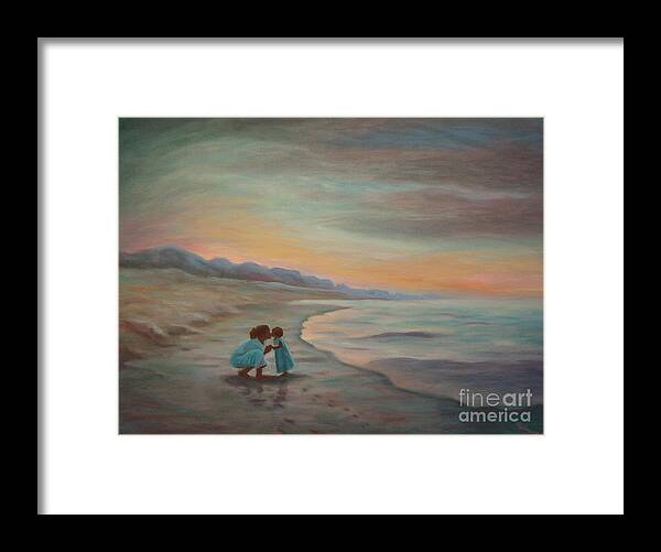 Mom Framed Print featuring the painting Loren and Jewel by Gretchen Allen