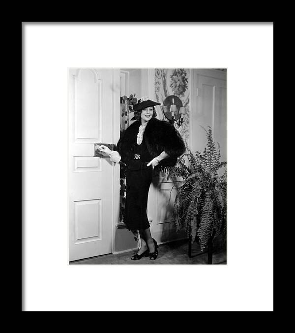 1930s Fashion Framed Print featuring the photograph Loretta Young, Fox, 1937 by Everett