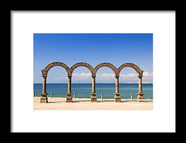 Arcos Framed Print featuring the photograph Los Arcos Amphitheater in Puerto Vallarta 2 by Elena Elisseeva