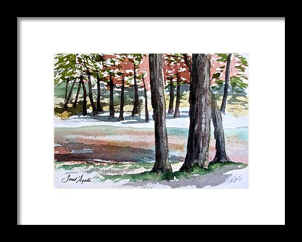 Lost Framed Print featuring the painting Lost Maples by Frank SantAgata