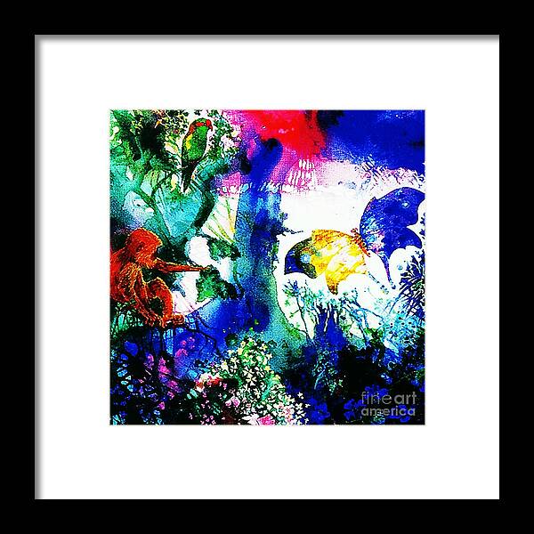 Rain-forest Framed Print featuring the mixed media Lost Paradise by Hartmut Jager