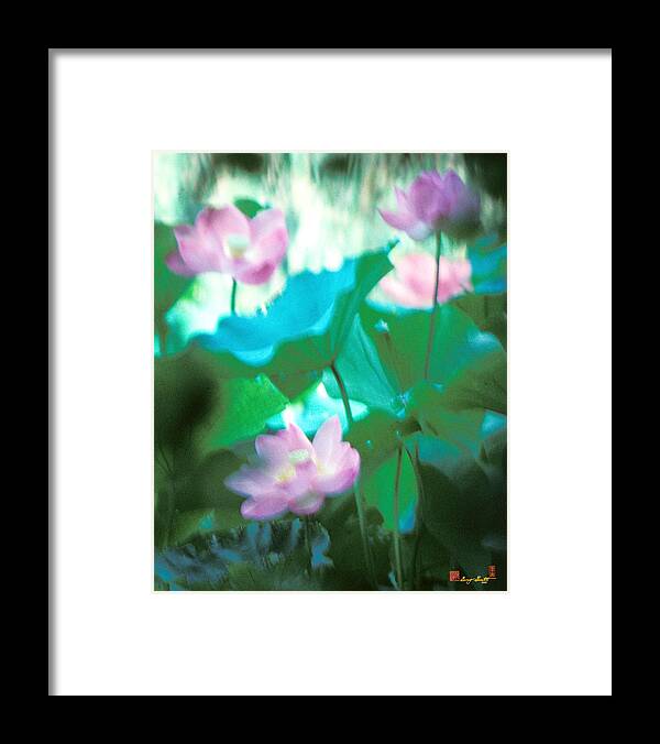 Nature Framed Print featuring the photograph Lotus--Ethereal Impressions ii 20A1 by Gerry Gantt