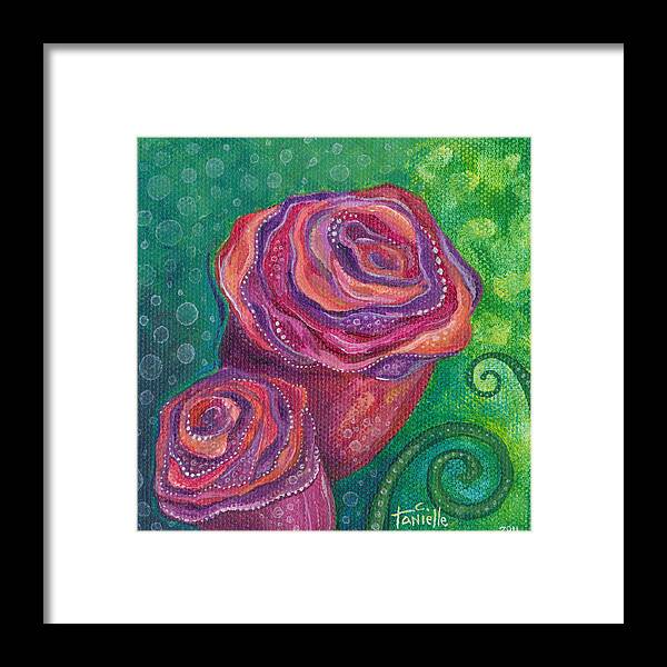 Floral Framed Print featuring the painting Love by Tanielle Childers