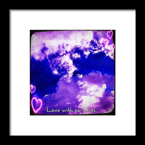Twlightscapes Framed Print featuring the photograph Love With No Limits - #love by Photography By Boopero