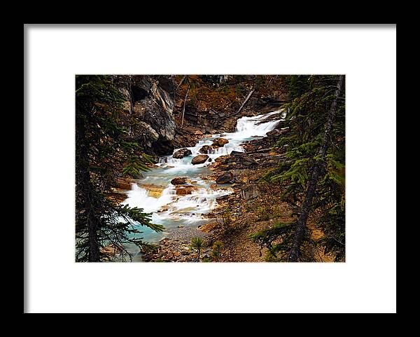 Twin Falls Framed Print featuring the photograph Lower Twin Falls by Larry Ricker