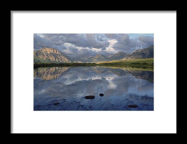 Mp Framed Print featuring the photograph Lower Waterton Lake, Boundary Mountain by Gerry Ellis