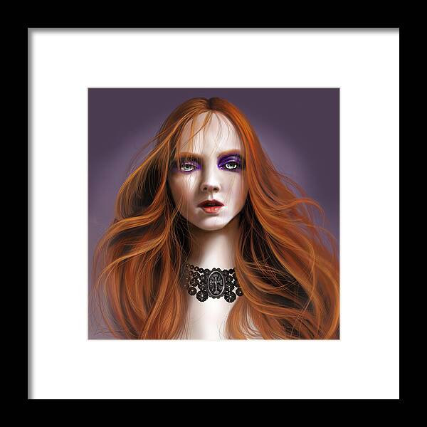 Dracula Framed Print featuring the painting Lucy Westenra by James Christopher Hill