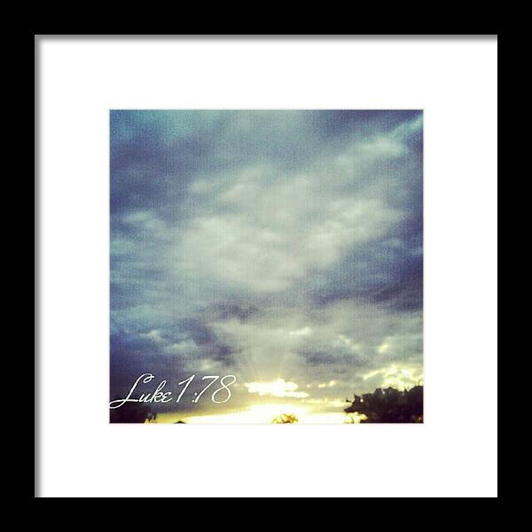 Andrography Framed Print featuring the photograph Luke 1:78 Esv

because Of The Tender by Kel Hill