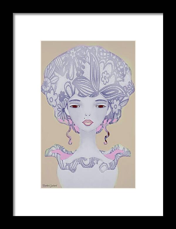 Floral Framed Print featuring the painting Lullaby Glow by Barbie Guitard 