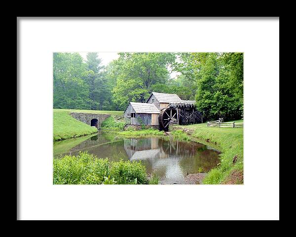 Photography Framed Print featuring the photograph Mabry Mills by Lynnette Johns