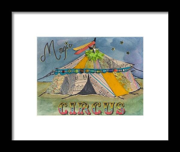 Magic Framed Print featuring the painting Magic Circus by Casey Rasmussen White