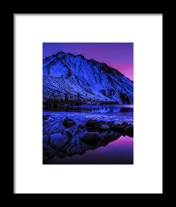 Convict Lake Framed Print featuring the photograph Magical Sunset over Mount Morrison and Convict Lake by Scott McGuire