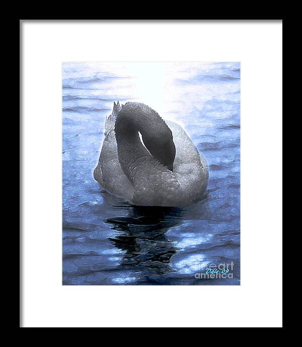 Seabirds Framed Print featuring the digital art Magical Swan by Dale  Ford