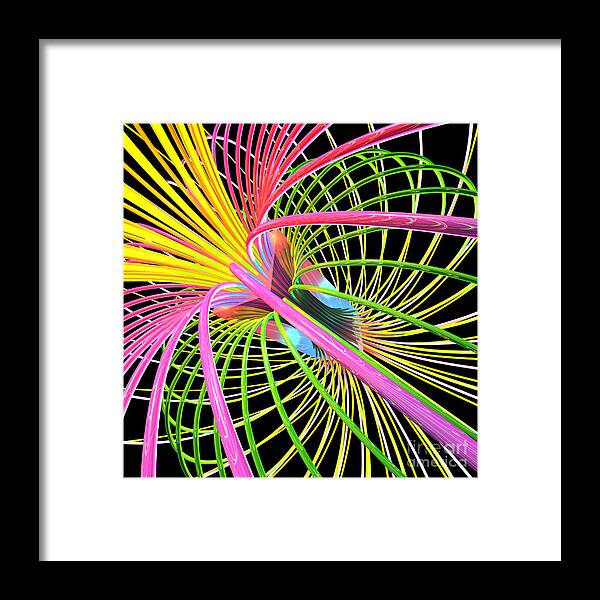 Attraction Framed Print featuring the digital art Magnetism 4 by Russell Kightley