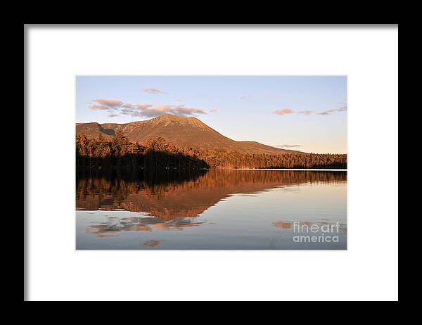 Maine Framed Print featuring the photograph maine 25 Baxter State Park Mt. Khatahdin Reflection in Daicey Pond by Terri Winkler
