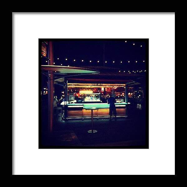 Universal_studios_florida Framed Print featuring the photograph Make Mine A Double! #bar #party #neon by Robert Campbell