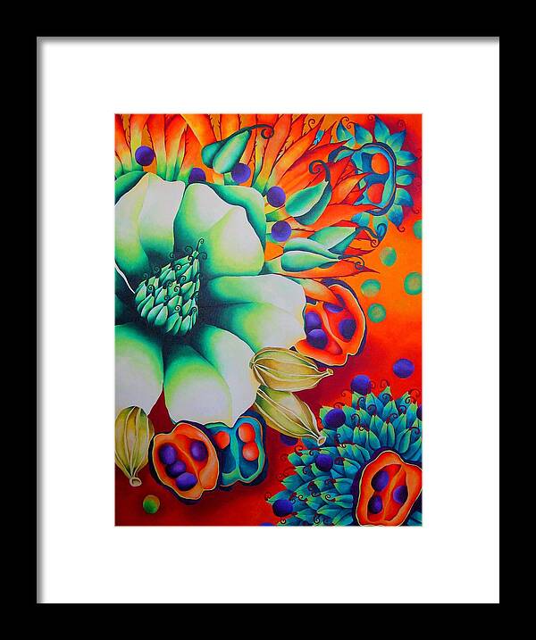 Magnolia Blossom Framed Print featuring the painting Malabar by Elizabeth Elequin